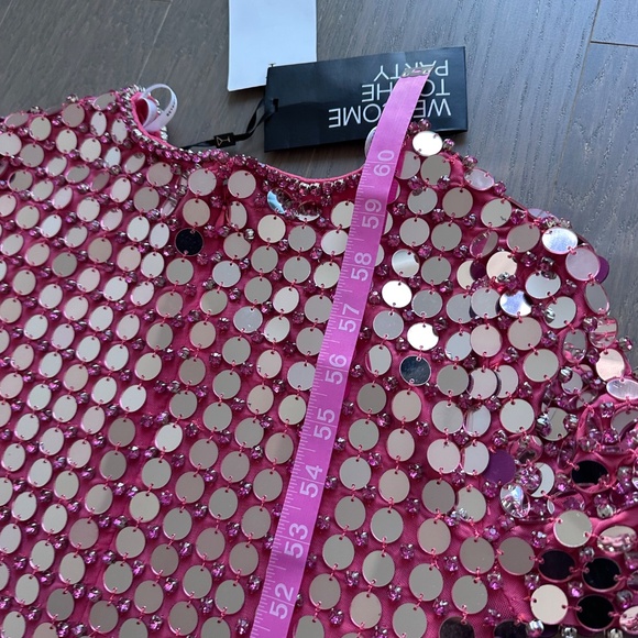 RETROFETE Rialta Candy Pink Sequin Long Sleeve Maxi Dress - XXS - with tags - Picture 13 of 14